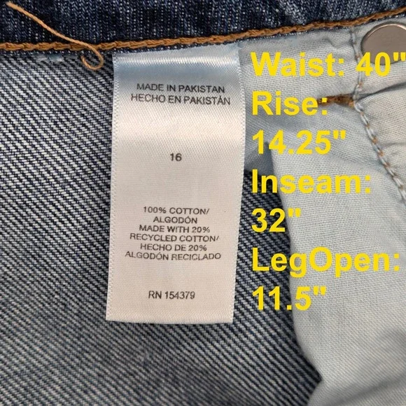 AEROPOSTALE Women 16 High Rise Wide Leg Jeans Medium Wash Whiskering - Picture 5 of 7